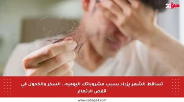 تساقط الشعر يزداد بسبب مشروباتك اليومية.. السكر والكحول في قفص الاتهام